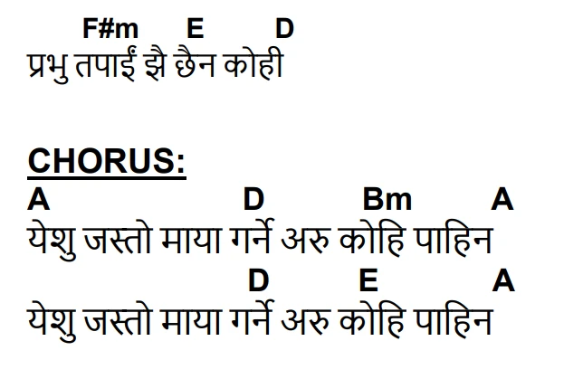 Lyrics and chords for Saarwavoumik, key A, page 2 of 4